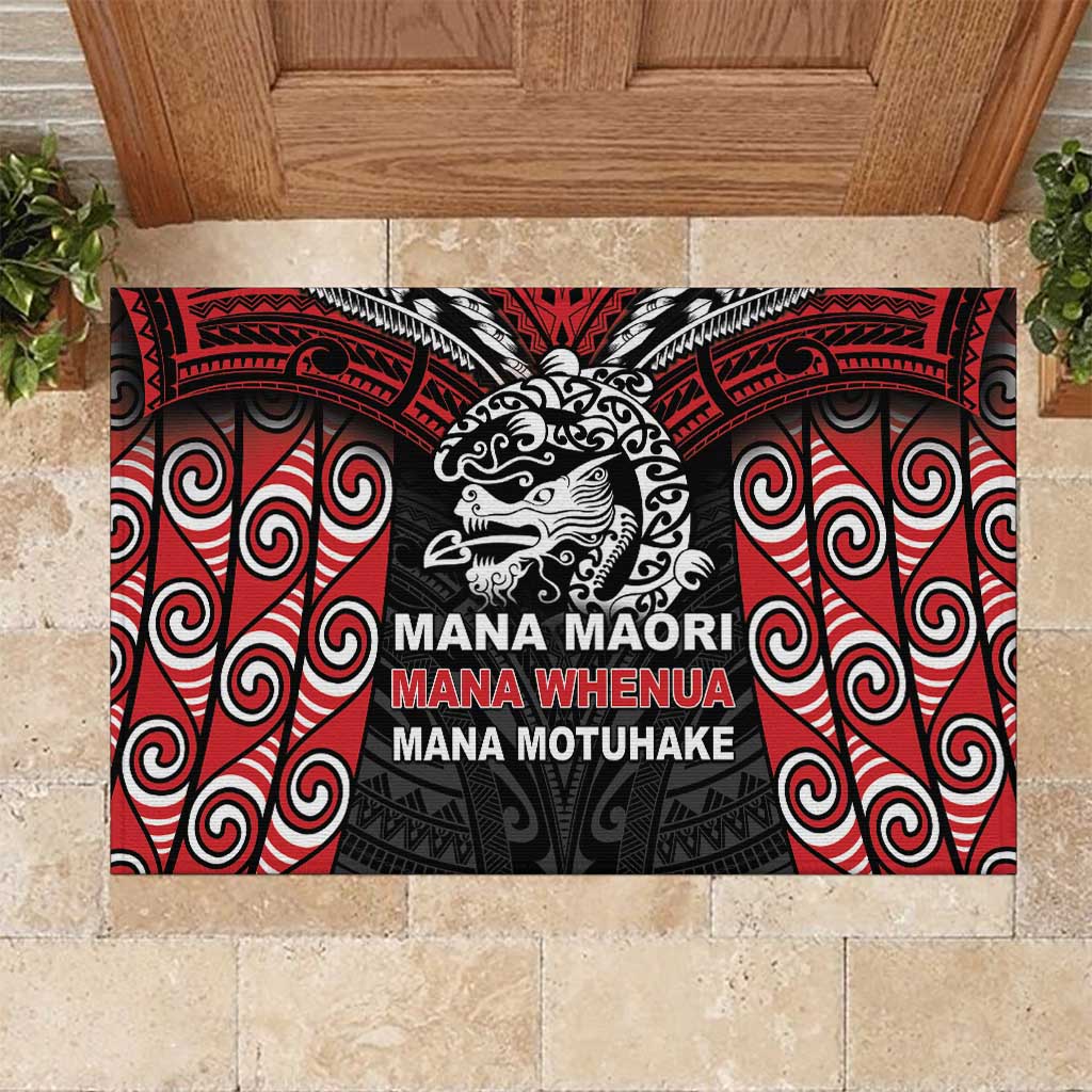 Aotearoa Mana Maori Rubber Doormat Toitu Te Tiriti