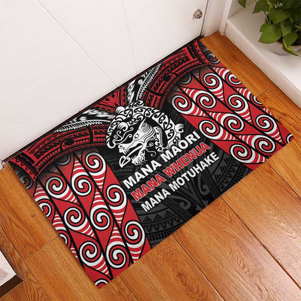 Aotearoa Mana Maori Rubber Doormat Toitu Te Tiriti