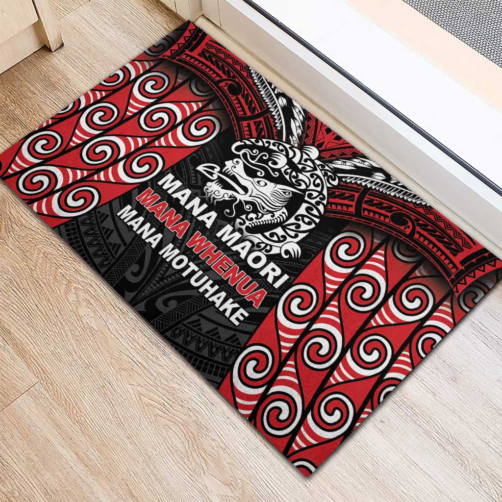 Aotearoa Mana Maori Rubber Doormat Toitu Te Tiriti
