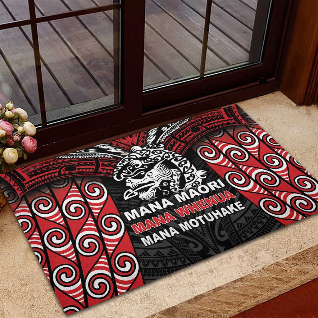 Aotearoa Mana Maori Rubber Doormat Toitu Te Tiriti