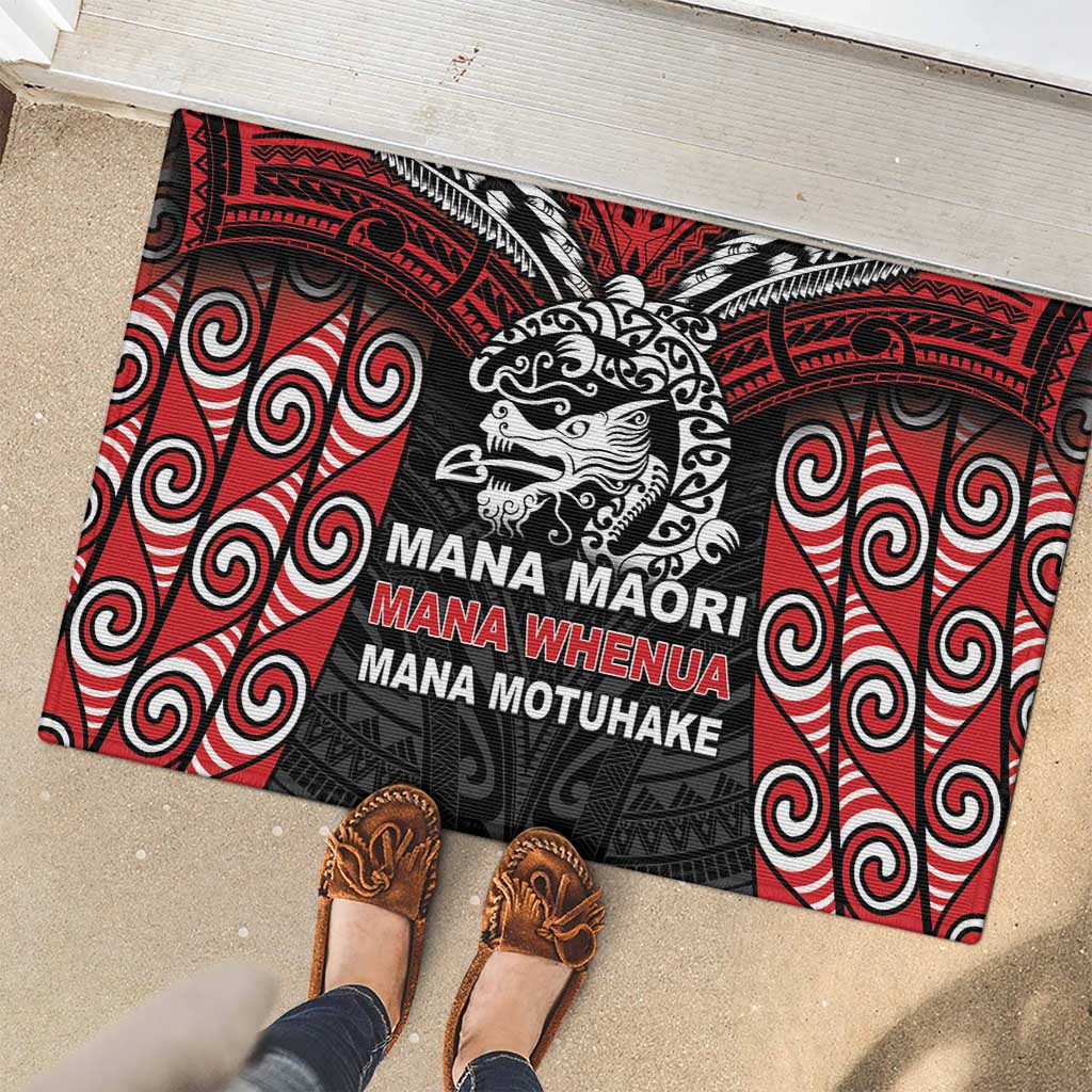 Aotearoa Mana Maori Rubber Doormat Toitu Te Tiriti