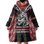 Aotearoa Mana Maori Wearable Blanket Hoodie Toitu Te Tiriti