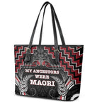 Aotearoa Leather Tote Bag Proud To Be Maori