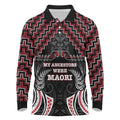 Aotearoa Long Sleeve Polo Shirt Proud To Be Maori