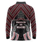 Aotearoa Long Sleeve Polo Shirt Proud To Be Maori