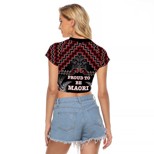 Aotearoa Raglan Cropped T Shirt Proud To Be Maori