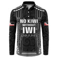 Aotearoa Toitu Te Tiriti Button Sweatshirt No Kiwi Without Iwi