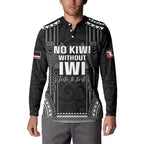 Aotearoa Toitu Te Tiriti Button Sweatshirt No Kiwi Without Iwi