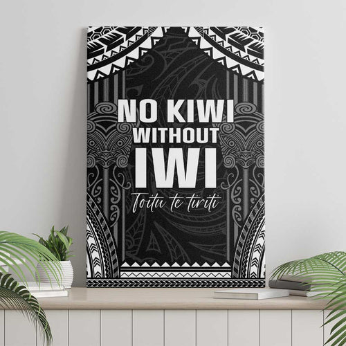 Aotearoa Toitu Te Tiriti Canvas Wall Art No Kiwi Without Iwi