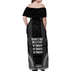 Aotearoa Toitu Te Tiriti Family Matching Off Shoulder Maxi Dress and Hawaiian Shirt No Kiwi Without Iwi