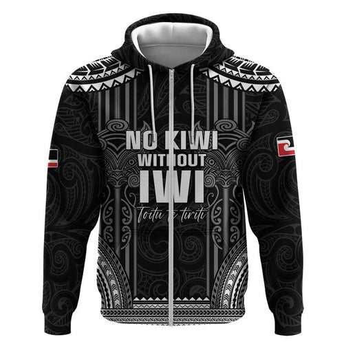 Aotearoa Toitu Te Tiriti Hoodie No Kiwi Without Iwi