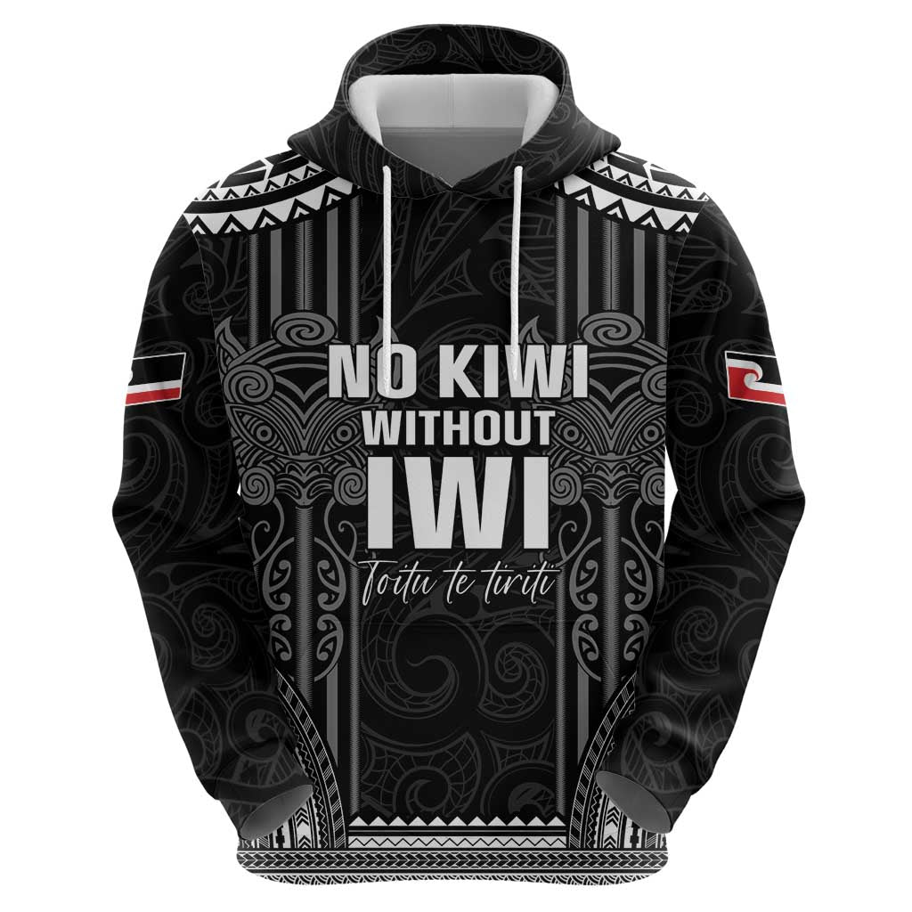 Aotearoa Toitu Te Tiriti Hoodie No Kiwi Without Iwi