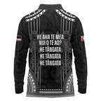 Aotearoa Toitu Te Tiriti Long Sleeve Polo Shirt No Kiwi Without Iwi