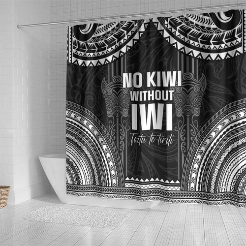 Aotearoa Toitu Te Tiriti Shower Curtain No Kiwi Without Iwi