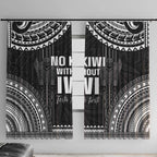 Aotearoa Toitu Te Tiriti Window Curtain No Kiwi Without Iwi