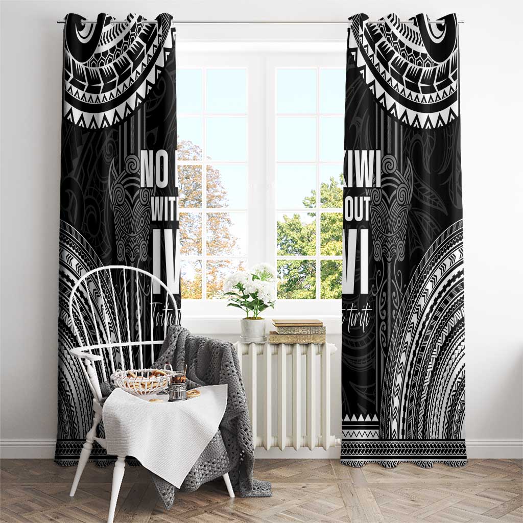 Aotearoa Toitu Te Tiriti Window Curtain No Kiwi Without Iwi