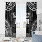 Aotearoa Toitu Te Tiriti Window Curtain No Kiwi Without Iwi
