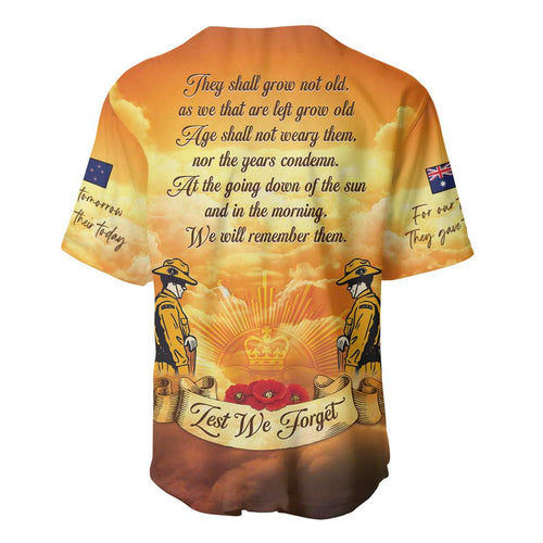 New Zealand And Australia ANZAC Day Baseball Jersey Sinai Palestine Campaign Lest We Forget