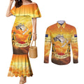 New Zealand And Australia ANZAC Day Couples Matching Mermaid Dress and Long Sleeve Button Shirt Sinai Palestine Campaign Lest We Forget