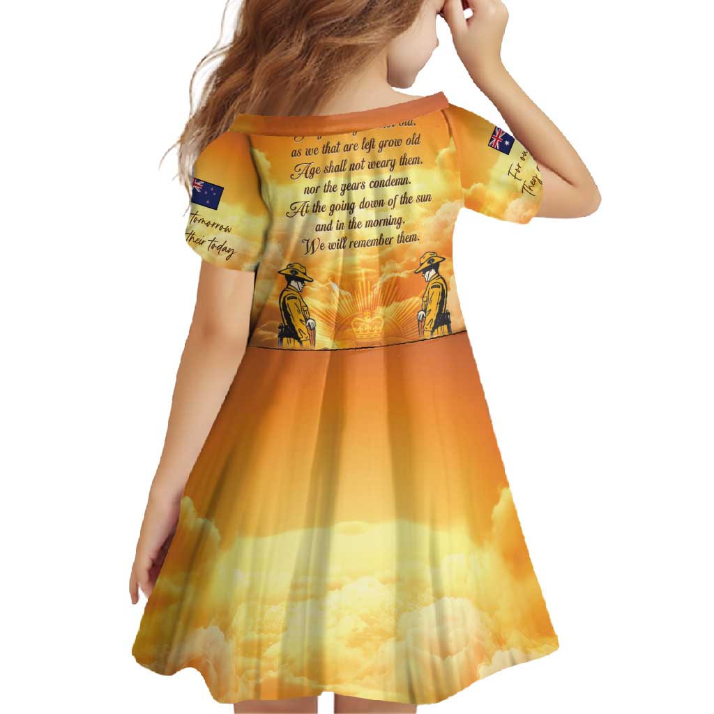 New Zealand And Australia ANZAC Day Family Matching Short Sleeve Bodycon Dress and Hawaiian Shirt Sinai Palestine Campaign Lest We Forget