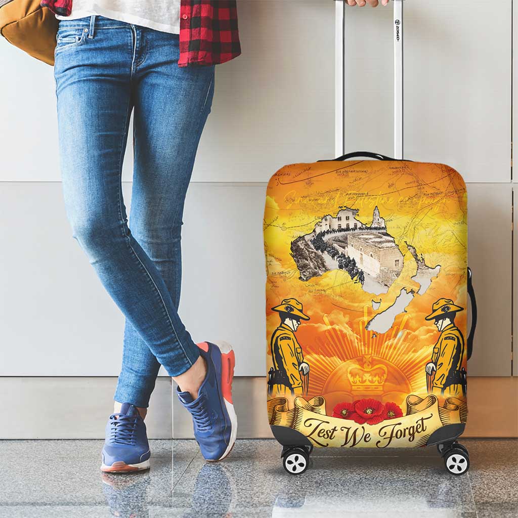 New Zealand And Australia ANZAC Day Luggage Cover Sinai Palestine Campaign Lest We Forget