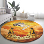 New Zealand And Australia ANZAC Day Round Carpet Sinai Palestine Campaign Lest We Forget