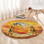 New Zealand And Australia ANZAC Day Round Carpet Sinai Palestine Campaign Lest We Forget