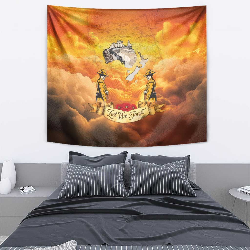 New Zealand And Australia ANZAC Day Tapestry Sinai Palestine Campaign Lest We Forget