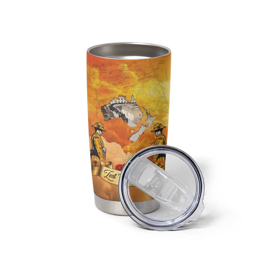 New Zealand And Australia ANZAC Day Tumbler Cup Sinai Palestine Campaign Lest We Forget