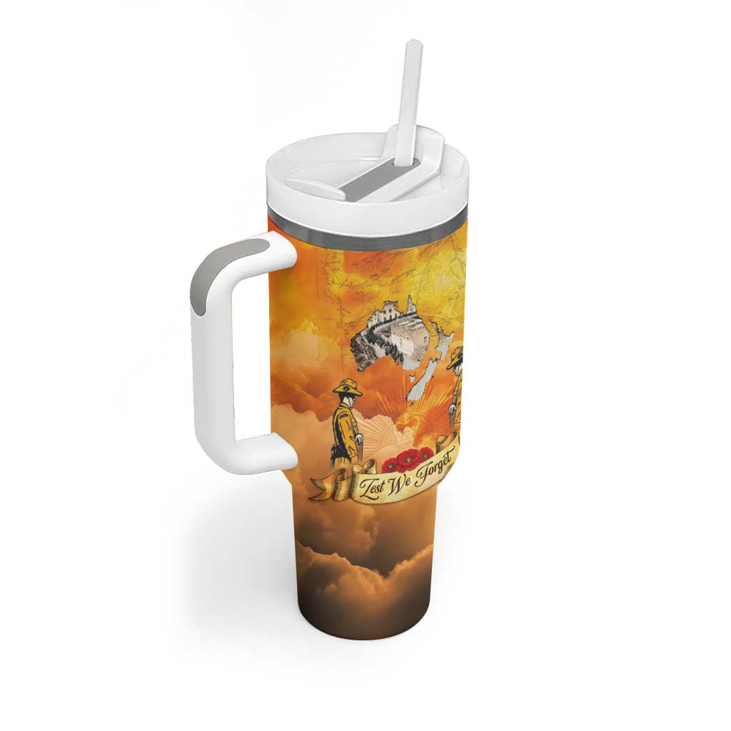 New Zealand And Australia ANZAC Day Tumbler With Handle Sinai Palestine Campaign Lest We Forget