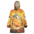New Zealand And Australia ANZAC Day Wearable Blanket Hoodie Sinai Palestine Campaign Lest We Forget