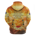 New Zealand And Australia ANZAC Day Zip Hoodie Sinai Palestine Campaign Lest We Forget