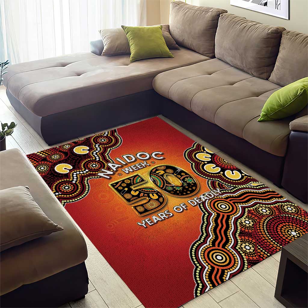 Australia Indigenous NAIDOC Week 2026 Area Rug 50 Years Of Deadly
