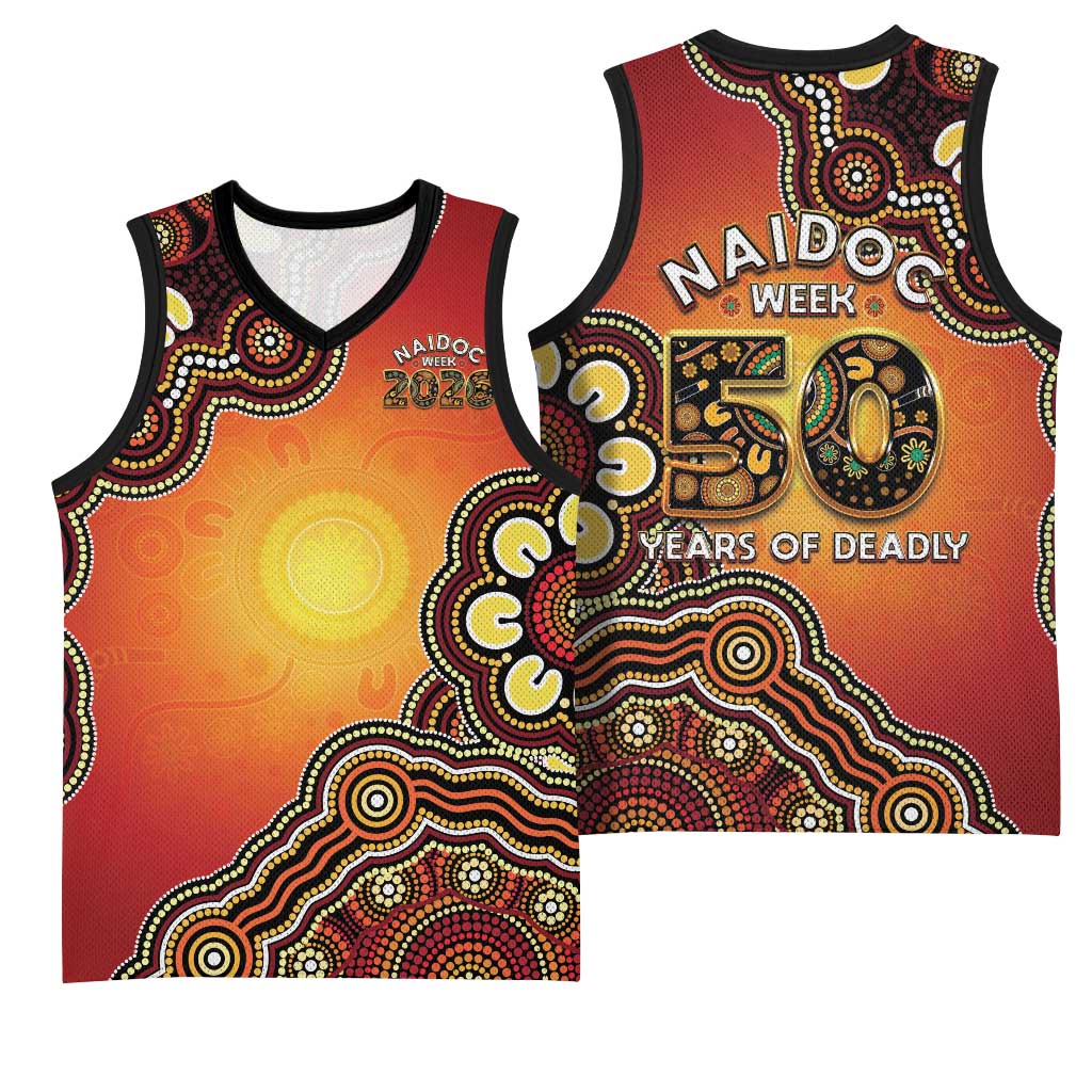 Australia Indigenous NAIDOC Week 2026 Basketball Jersey 50 Years Of Deadly