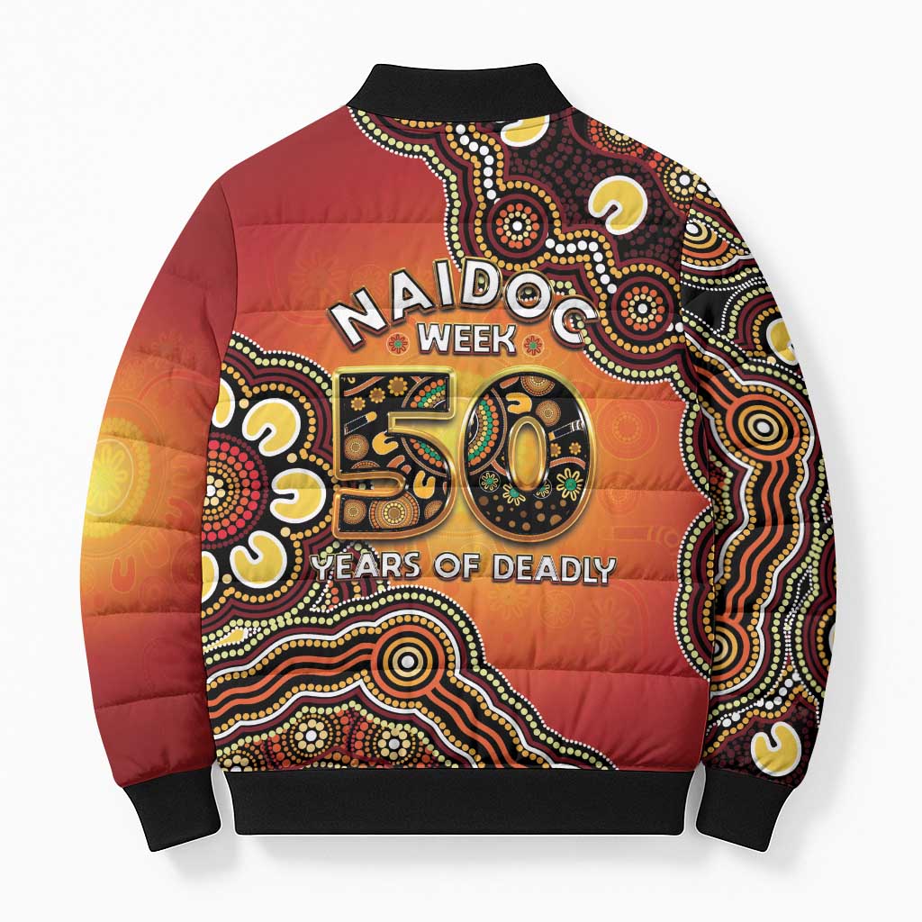 Australia Indigenous NAIDOC Week 2026 Bomber Puffer Jacket 50 Years Of Deadly