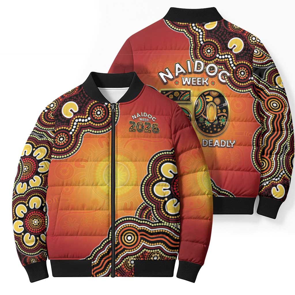 Australia Indigenous NAIDOC Week 2026 Bomber Puffer Jacket 50 Years Of Deadly
