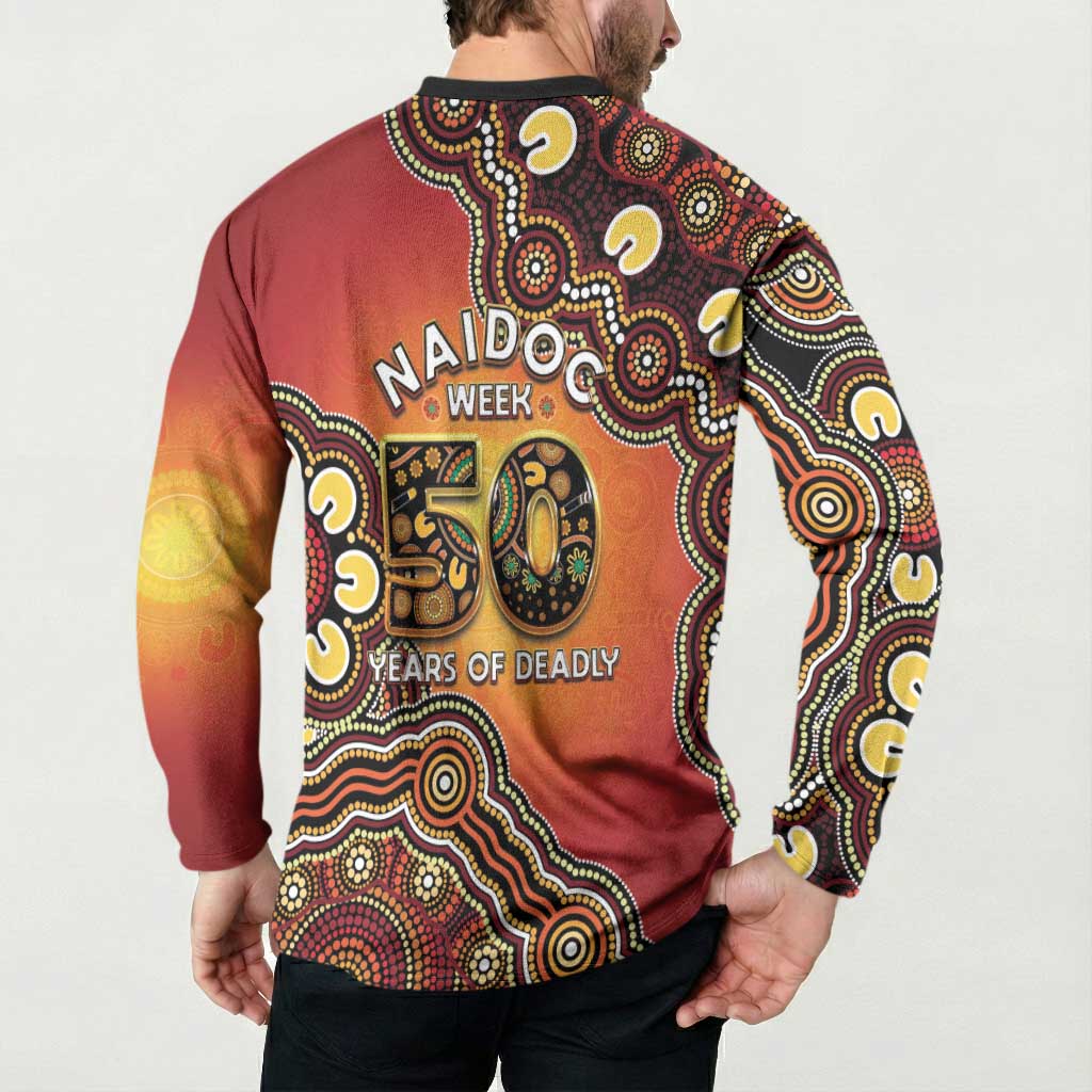 Australia Indigenous NAIDOC Week 2026 Button Sweatshirt 50 Years Of Deadly
