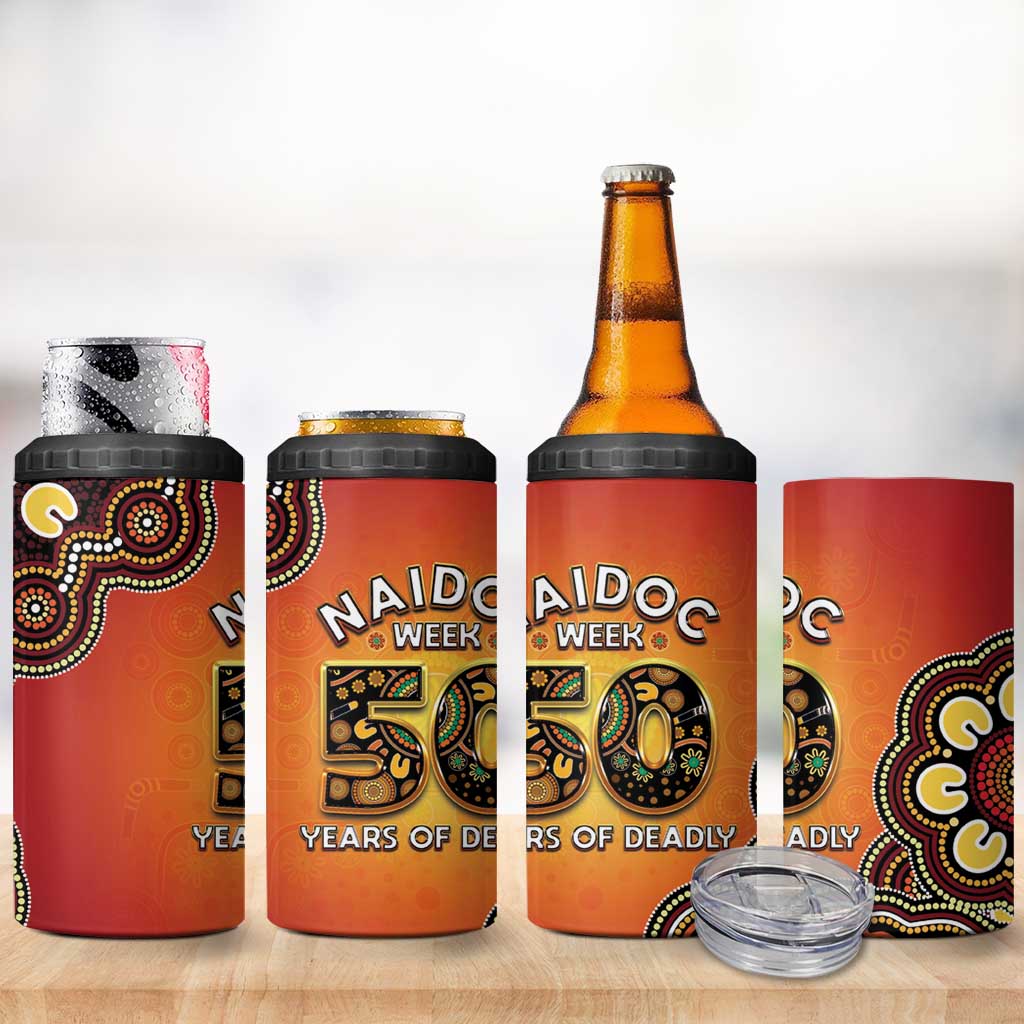 Australia Indigenous NAIDOC Week 2026 4 in 1 Can Cooler Tumbler 50 Years Of Deadly