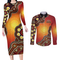 Australia Indigenous NAIDOC Week 2026 Couples Matching Long Sleeve Bodycon Dress and Long Sleeve Button Shirt 50 Years Of Deadly