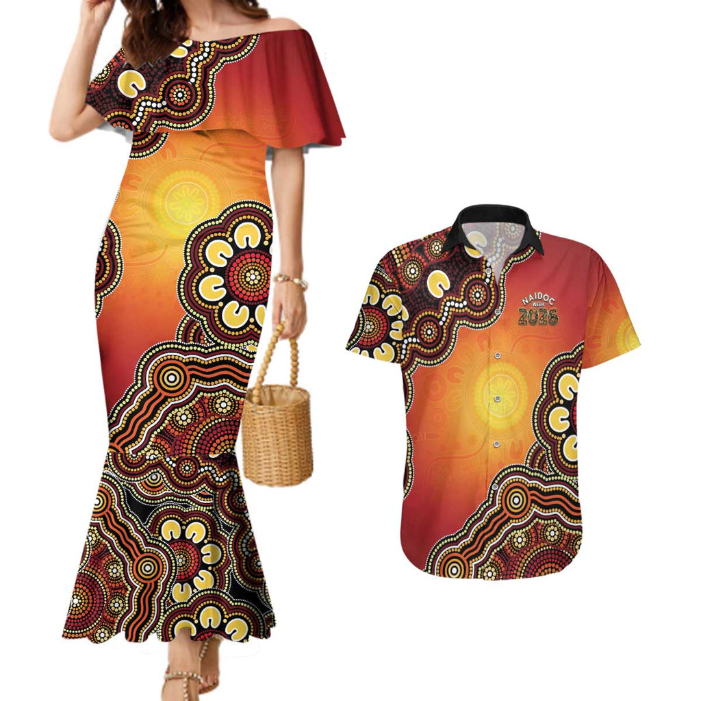 Australia Indigenous NAIDOC Week 2026 Couples Matching Mermaid Dress and Hawaiian Shirt 50 Years Of Deadly