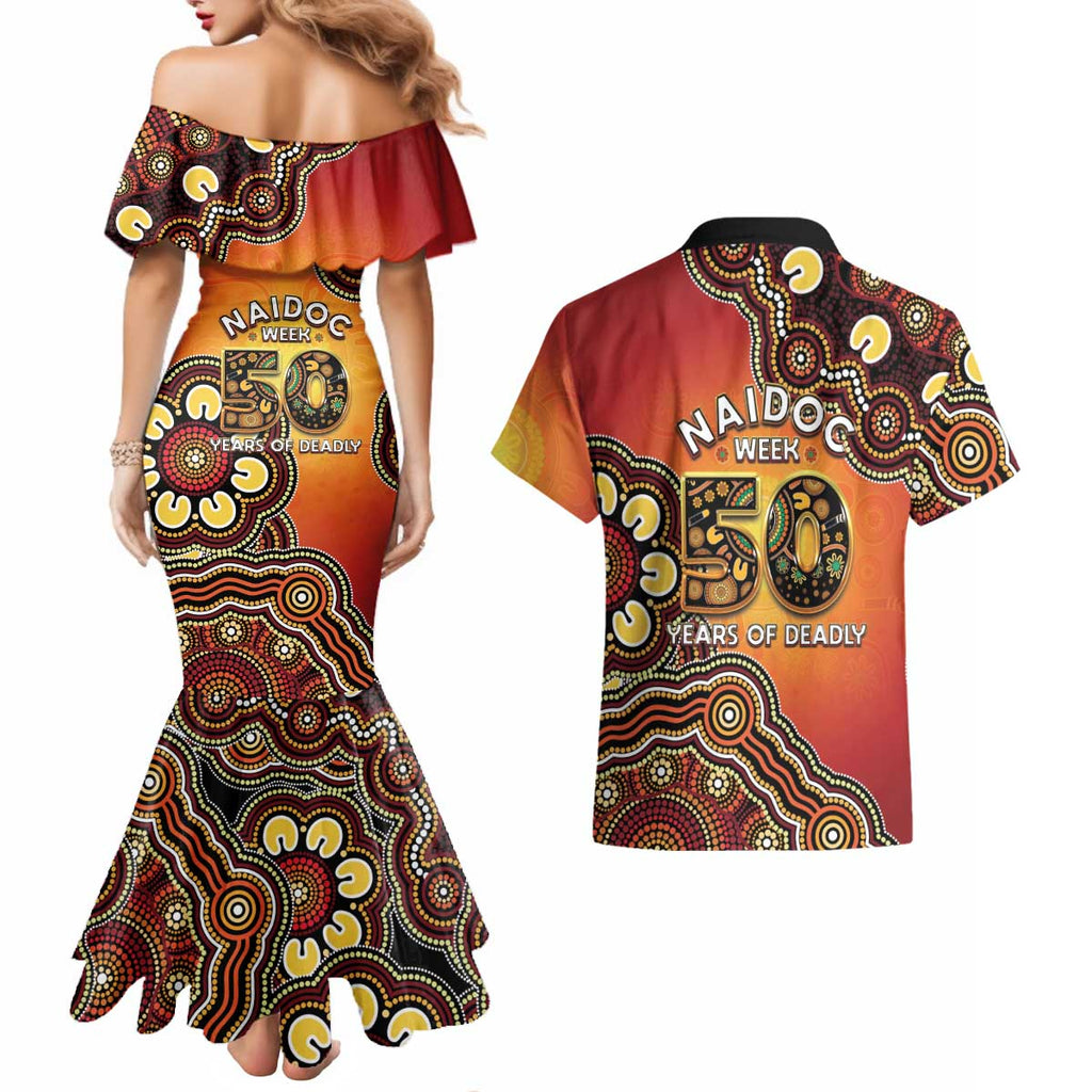 Australia Indigenous NAIDOC Week 2026 Couples Matching Mermaid Dress and Hawaiian Shirt 50 Years Of Deadly