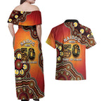 Australia Indigenous NAIDOC Week 2026 Couples Matching Off Shoulder Maxi Dress and Hawaiian Shirt 50 Years Of Deadly