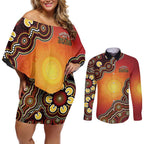 Australia Indigenous NAIDOC Week 2026 Couples Matching Off Shoulder Short Dress and Long Sleeve Button Shirt 50 Years Of Deadly