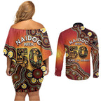 Australia Indigenous NAIDOC Week 2026 Couples Matching Off Shoulder Short Dress and Long Sleeve Button Shirt 50 Years Of Deadly