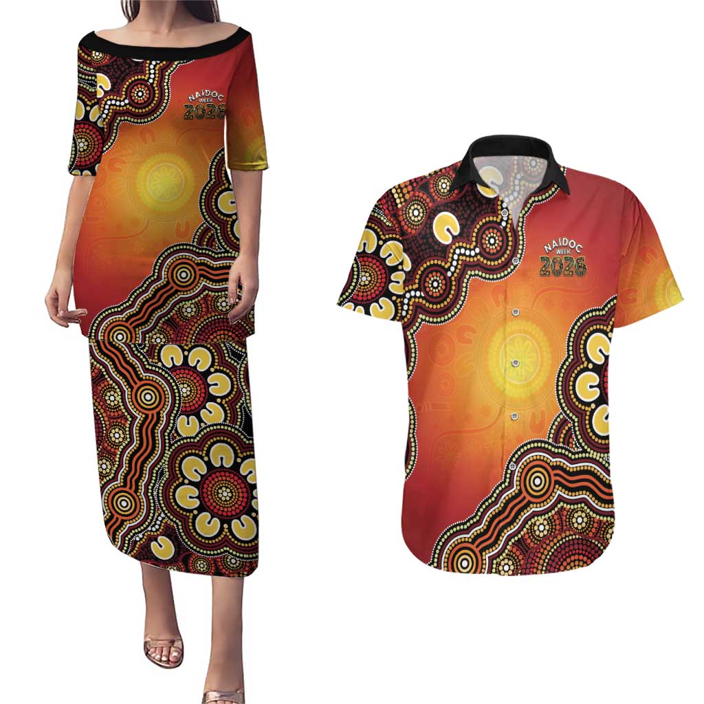 Australia Indigenous NAIDOC Week 2026 Couples Matching Puletasi and Hawaiian Shirt 50 Years Of Deadly