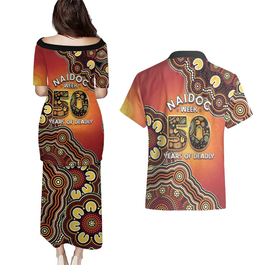 Australia Indigenous NAIDOC Week 2026 Couples Matching Puletasi and Hawaiian Shirt 50 Years Of Deadly