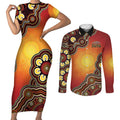 Australia Indigenous NAIDOC Week 2026 Couples Matching Short Sleeve Bodycon Dress and Long Sleeve Button Shirt 50 Years Of Deadly