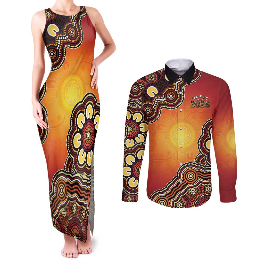 Australia Indigenous NAIDOC Week 2026 Couples Matching Tank Maxi Dress and Long Sleeve Button Shirt 50 Years Of Deadly