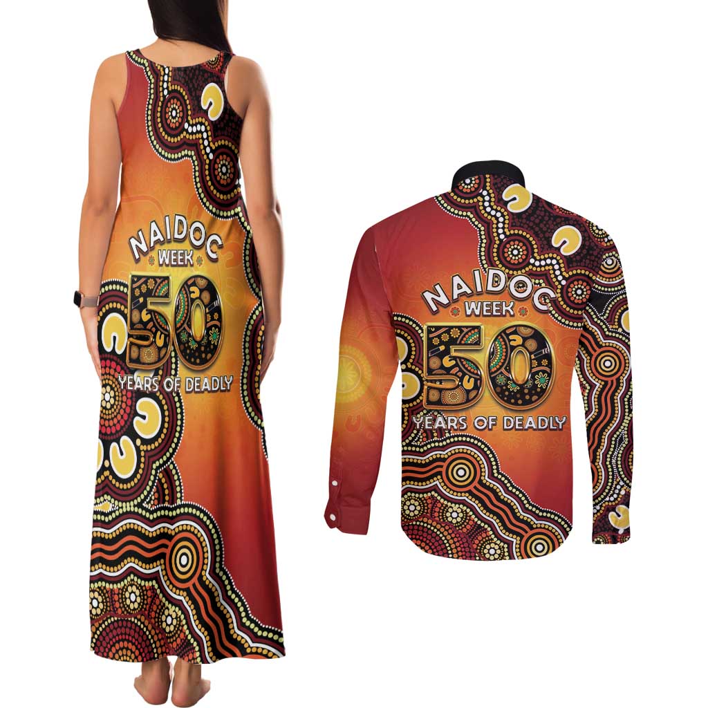 Australia Indigenous NAIDOC Week 2026 Couples Matching Tank Maxi Dress and Long Sleeve Button Shirt 50 Years Of Deadly