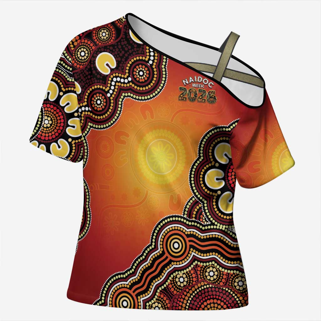 Australia Indigenous NAIDOC Week 2026 Cross Shoulder Shirt 50 Years Of Deadly